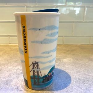 Starbucks San Francisco 2016 Tumbler Ceramic Travel Golden Gate Bridge 10 Oz